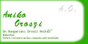 aniko oroszi business card